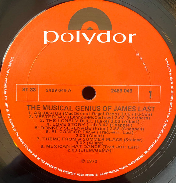 James Last : The Musical Genius Of James Last (LP, Comp, ARC)
