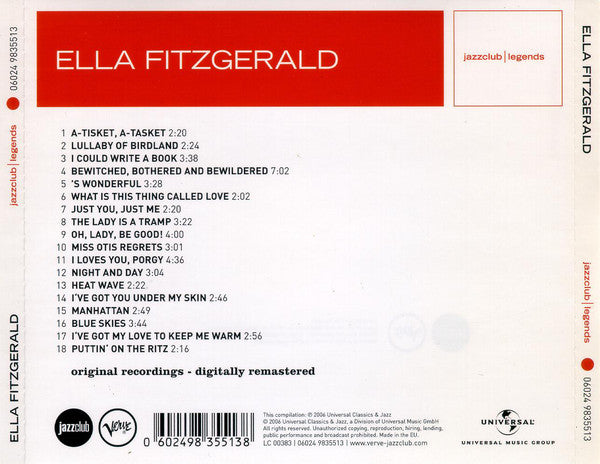 Ella Fitzgerald : Lady Be Good! (CD, Comp, RM)