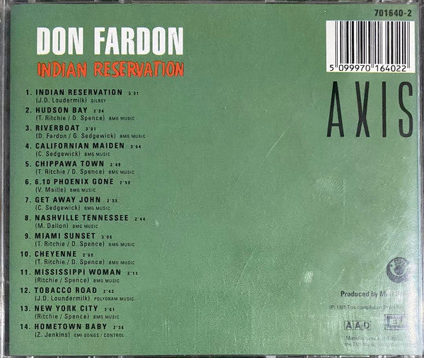 Don Fardon : Indian Reservation (CD, Comp)