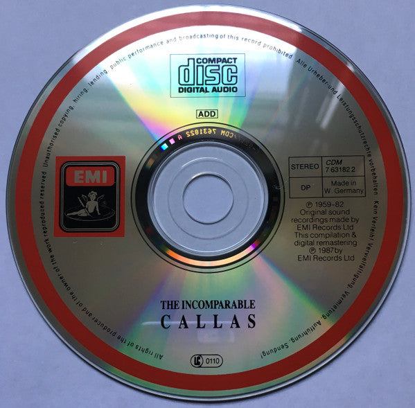 Maria Callas : The Incomparable Callas (CD, Comp, RM)
