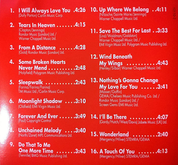 Unknown Artist : I Will Always Love You (CD, Comp)