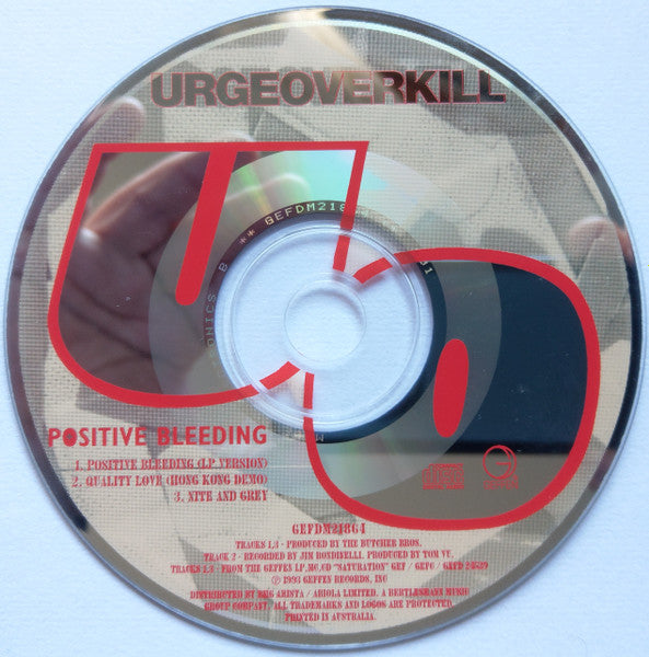 Urge Overkill : Positive Bleeding (CD, Single, Car)