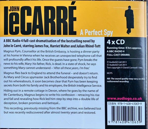 John Le Carré : A Perfect Spy (4xCD)
