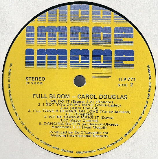 Carol Douglas : Full Bloom (LP, Album)
