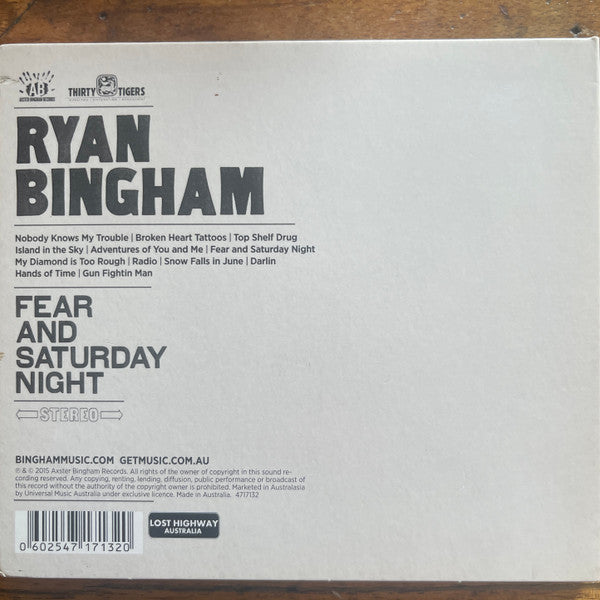 Ryan Bingham : Fear And Saturday Night (CD, Album)
