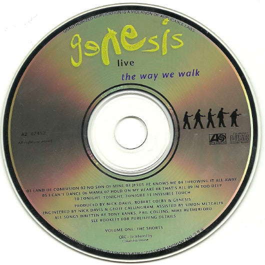 Genesis : Live / The Way We Walk (Volume One: The Shorts) (CD, Album)