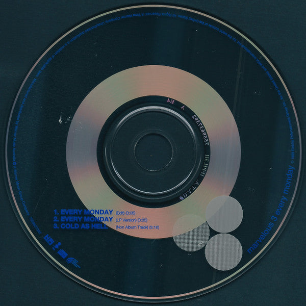 Marvelous 3 : Every Monday (CD, Single)