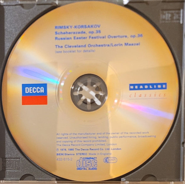 Nikolai Rimsky-Korsakov : Scheherazade - Russian Easter Festival Overture (CD)