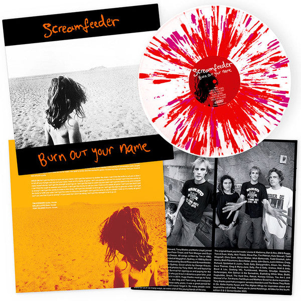 Screamfeeder : Burn Out Your Name (LP, Album, RE, RM, Red)