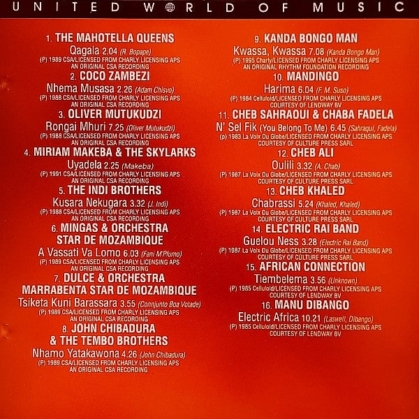 Various : United World Of Music - Africa (CD, Comp)