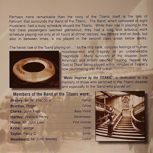 Various : Music Inspired By The Titanic (CD, Comp)