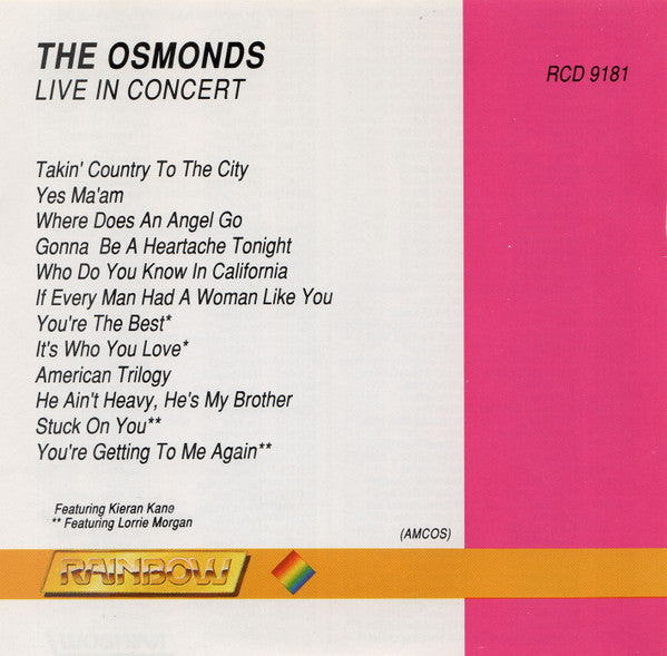 The Osmonds : Live In Concert (CD, Comp)