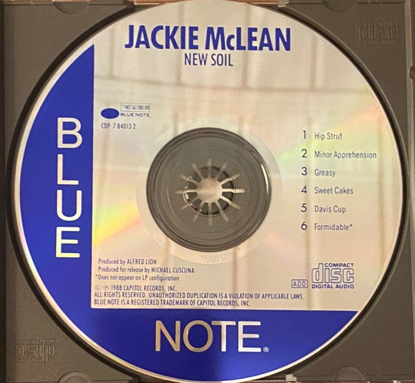 Jackie McLean : New Soil (CD, Album, RE)