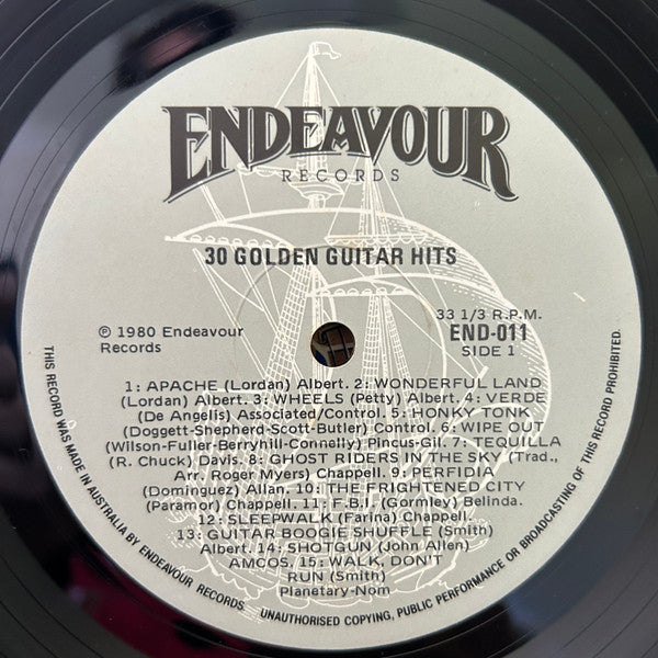 Various : 30 Golden Guitar Hits (LP, Album)