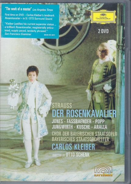 Strauss* - Jones*, Fassbaender*, Popp*, Jungwirth*, Kusche*, Araiza*, Chor Der Bayerischen Staatsoper, Bayerisches Staatsorchester, Carlos Kleiber, Otto Schenk : Der Rosenkavalier (2xDVD-V)
