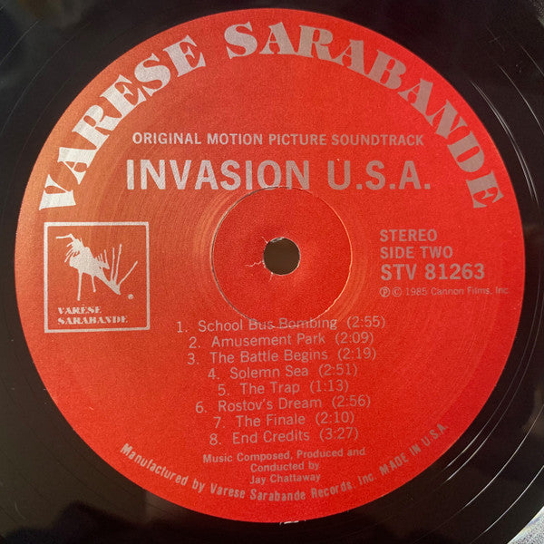 Jay Chattaway : Invasion U.S.A. (Original Motion Picture Soundtrack) (LP, Album)