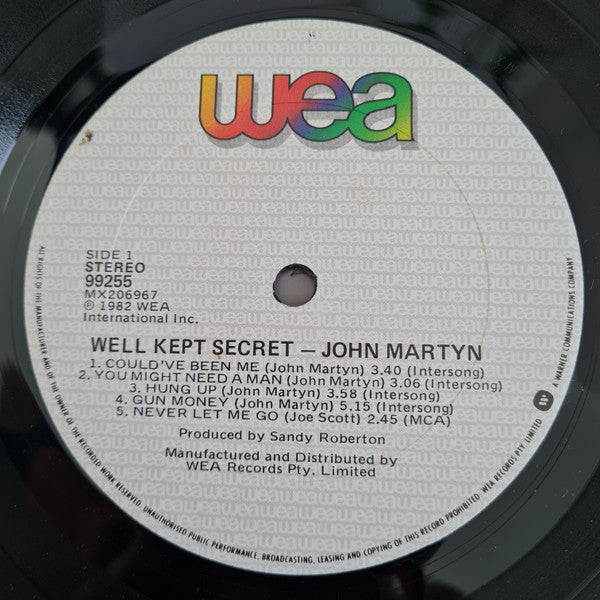 John Martyn : Well Kept Secret (LP, Album)