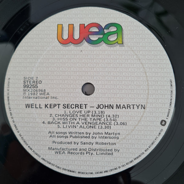 John Martyn : Well Kept Secret (LP, Album)
