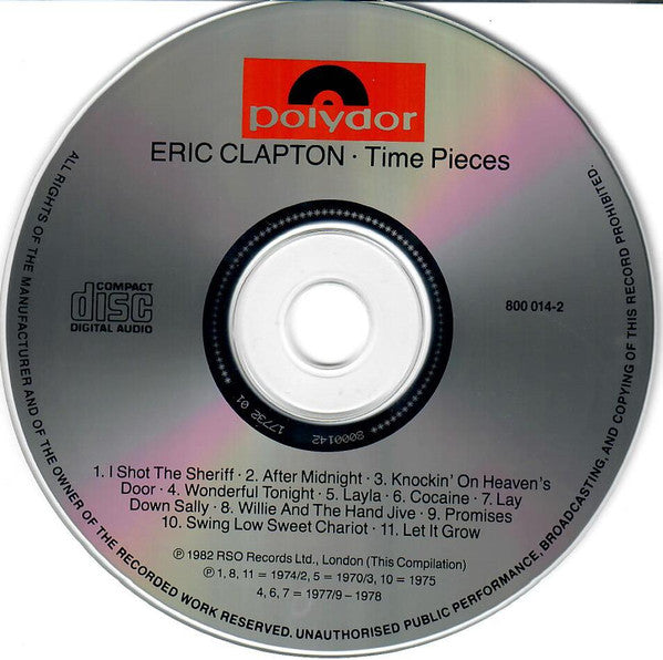 Eric Clapton : Time Pieces - The Best Of Eric Clapton (CD, Comp)