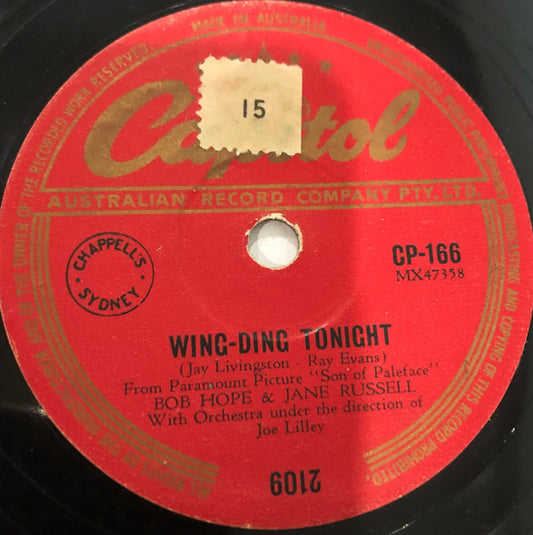 Bob Hope, Jane Russell : Am I In Love (Shellac, 10", Single)