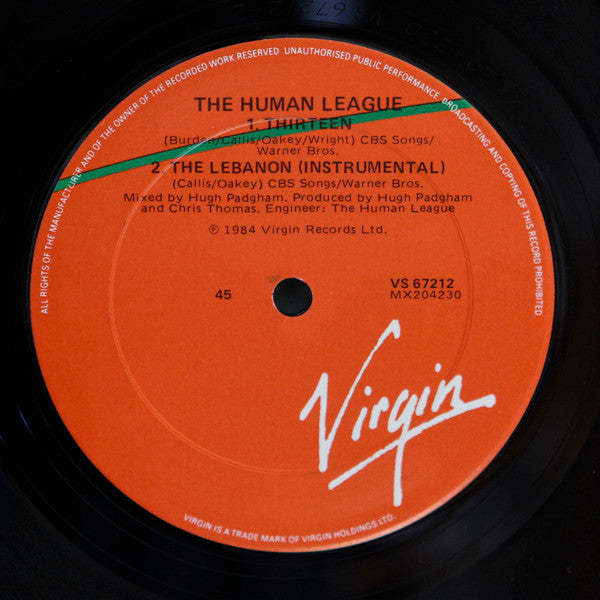 Human League* : The Lebanon (12", Single)