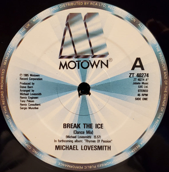 Michael Lovesmith : Break The Ice (12")