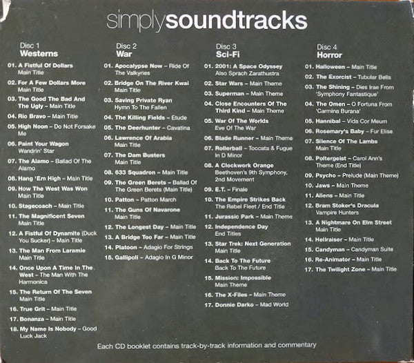 Various : Simply Soundtracks (4xCD, Comp + Box)