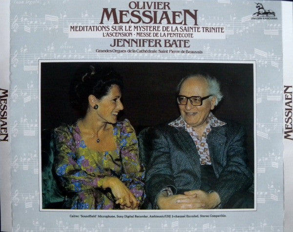 Olivier Messiaen - Jennifer Bate : Méditations Sur Le Mystère De La Sainte Trinité · L'Ascension · Messe De La Pentecôte (2xCD)