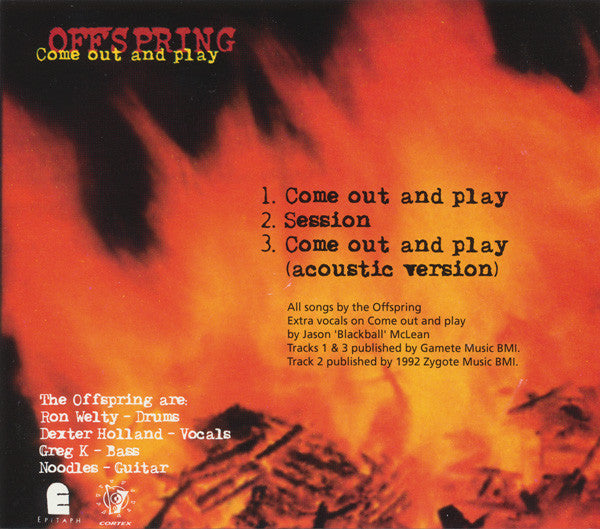 The Offspring : Come Out And Play (CD, Single)