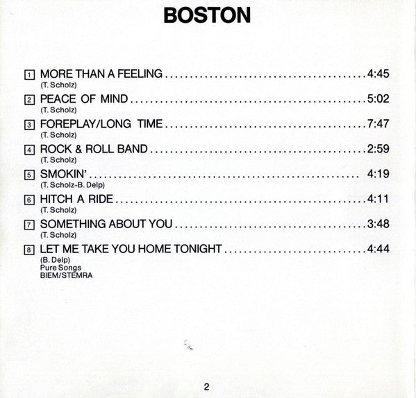Boston : Boston (CD, Album, RE)