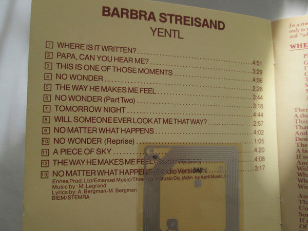 Barbra Streisand : Yentl - Original Motion Picture Soundtrack (CD, Album, RE)