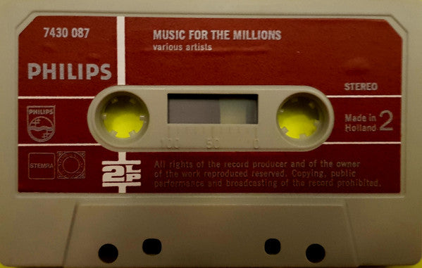 Various : Music For The Millions (Cass, Album, Comp)