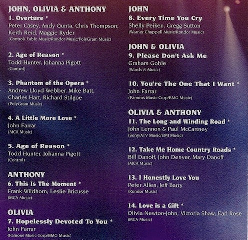 John Farnham, Olivia Newton-John, Anthony Warlow : Highlights From The Main Event (CD, Album)