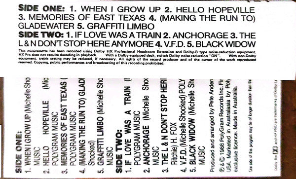 Michelle Shocked : Short Sharp Shocked (Cass, Album, Dol)