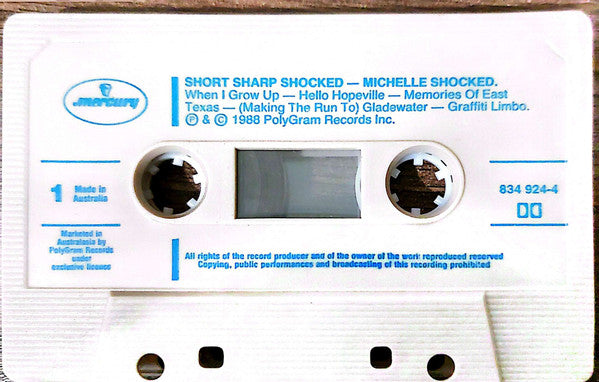 Michelle Shocked : Short Sharp Shocked (Cass, Album, Dol)