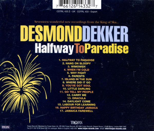 Desmond Dekker : Halfway To Paradise (CD, Album)