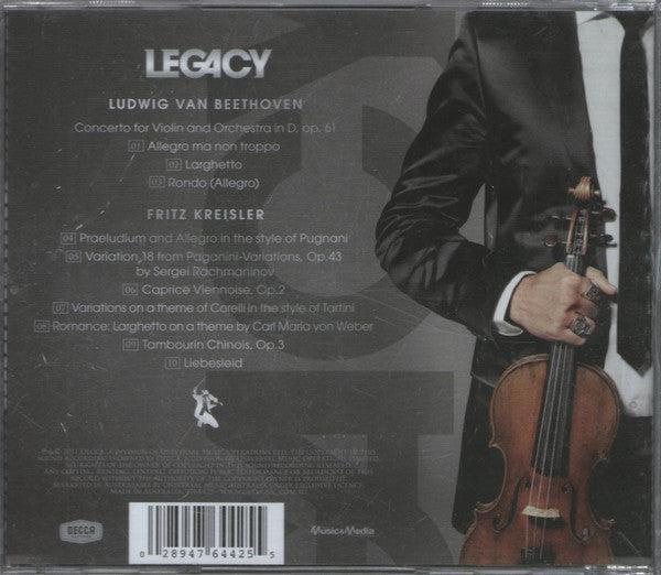 David Garrett (4), Beethoven*, Kreisler*, Royal Philharmonic Orchestra, Ion Marin : Legacy (CD, Album)