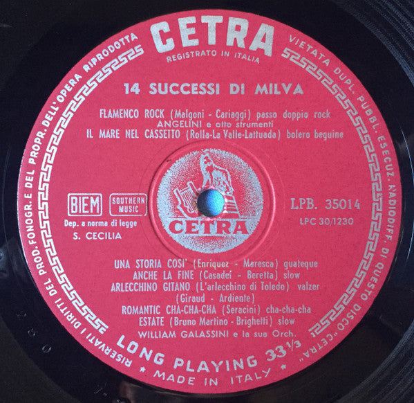 Milva : 14 Successi Di Milva (LP, Album)