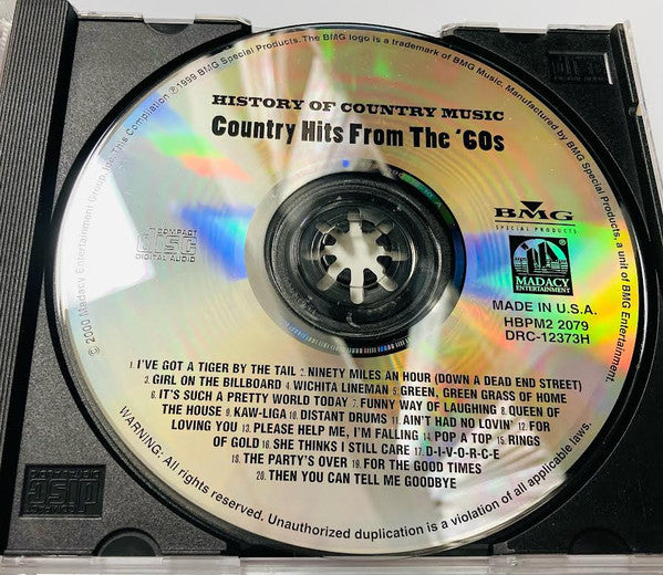 Various : History Of Country Music: Country Hits From The '60s (CD, Comp)
