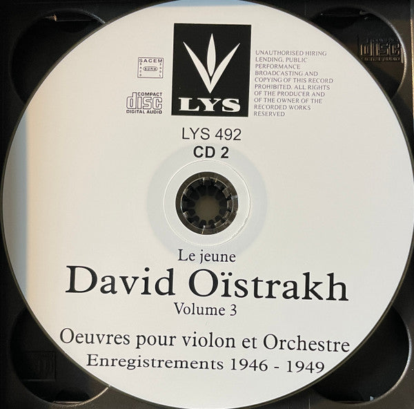 David Oistrach : Oeuvres Pour Violon Et Orchestre . Volume 3 (4xCD, Comp, Mono)