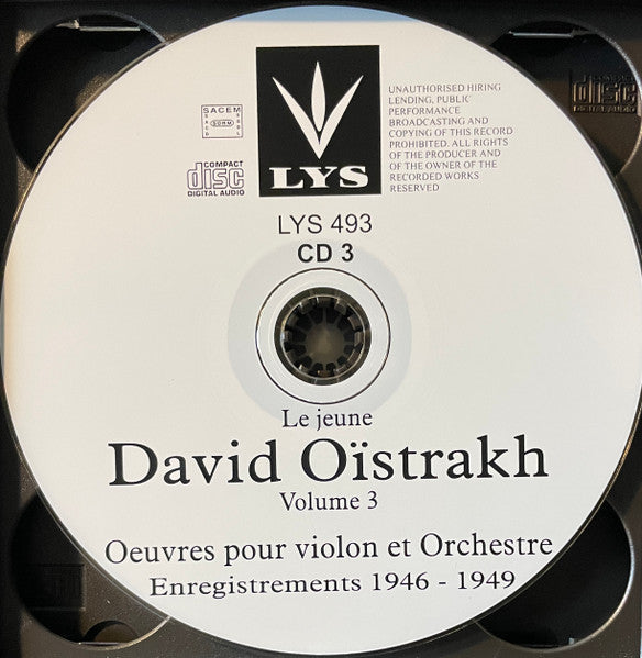 David Oistrach : Oeuvres Pour Violon Et Orchestre . Volume 3 (4xCD, Comp, Mono)