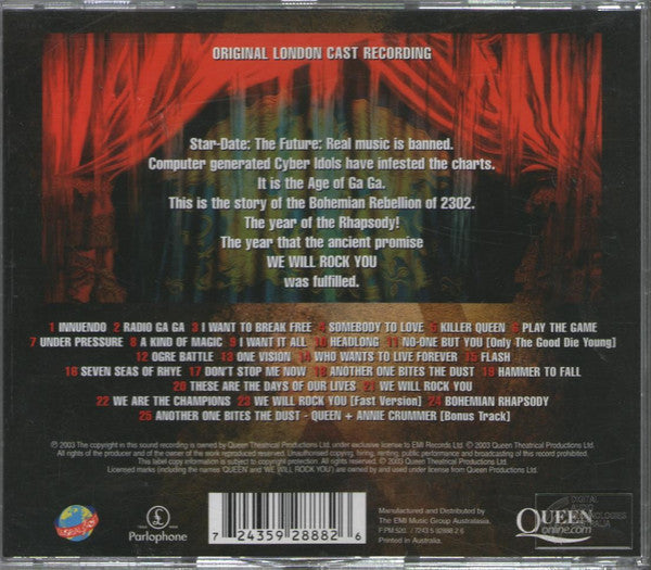 "We Will Rock You" Original London Cast : We Will Rock You - Original London Cast Recording (CD, Album)