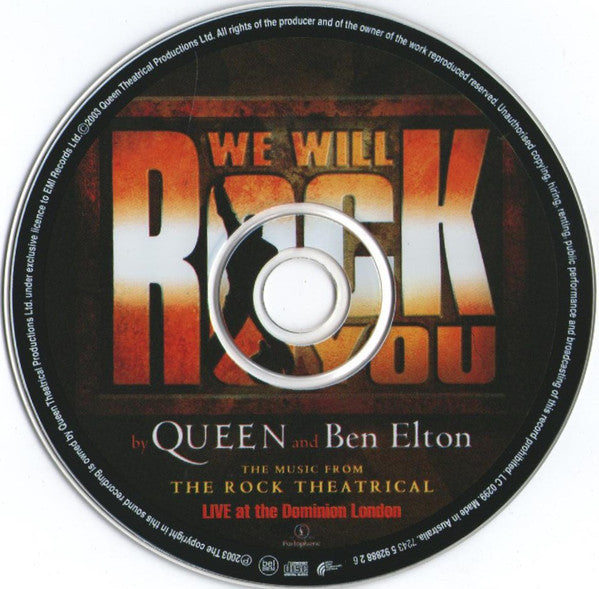 "We Will Rock You" Original London Cast : We Will Rock You - Original London Cast Recording (CD, Album)