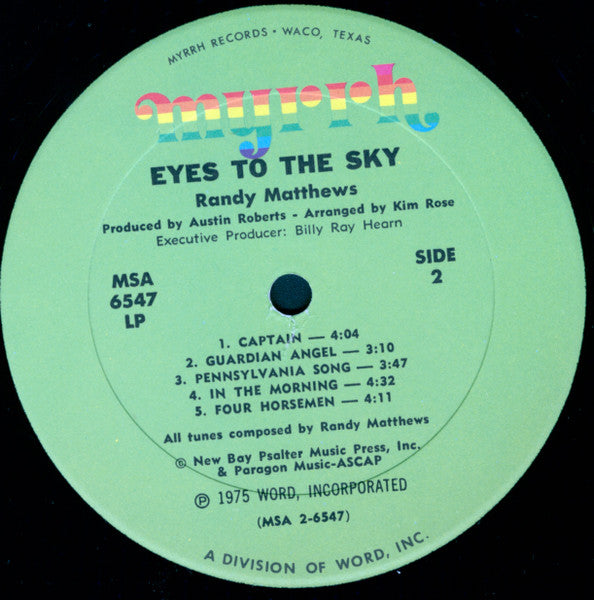 Randy Matthews : Eyes To The Sky (LP, Album)