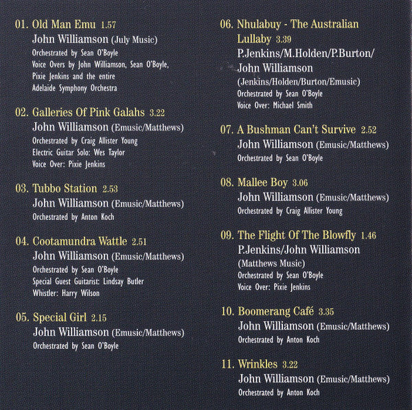 Pixie Jenkins* with The Adelaide Symphony Orchestra* conducted by Sean O'Boyle : True Blue Classics - A celebration of the music of John Williamson (CD, Album)
