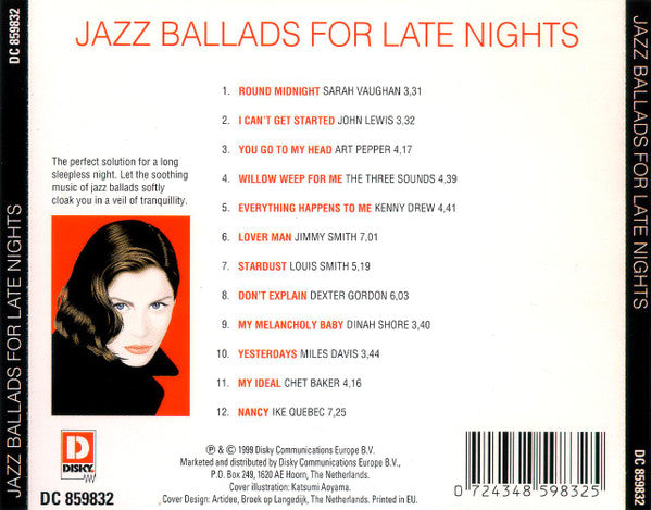 Various : Jazz Ballads For Late Nights (CD, Comp)