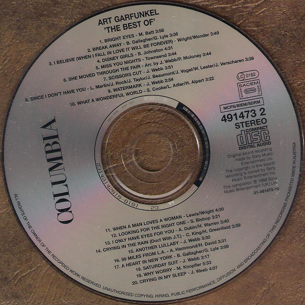 Art Garfunkel : The Best Of Art Garfunkel (CD, Comp)