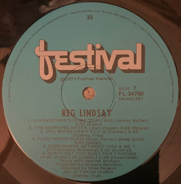 Reg Lindsay : Reg Lindsay (LP)