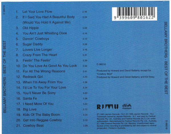 Bellamy Brothers : Best Of The Best (CD, Comp)