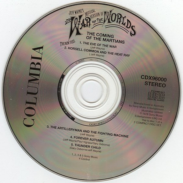 Jeff Wayne : The War Of The Worlds (2xCD, Album, RM)